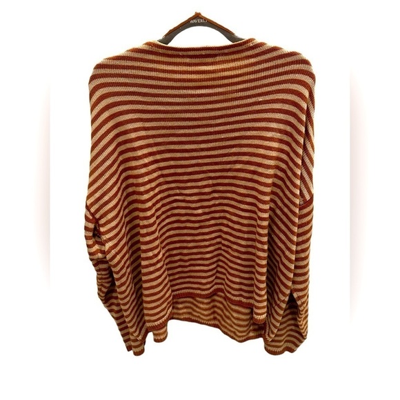 Grade & Gather Women’s Striped Sweater Tan Rust Size Small/Medium - Picture 2 of 3